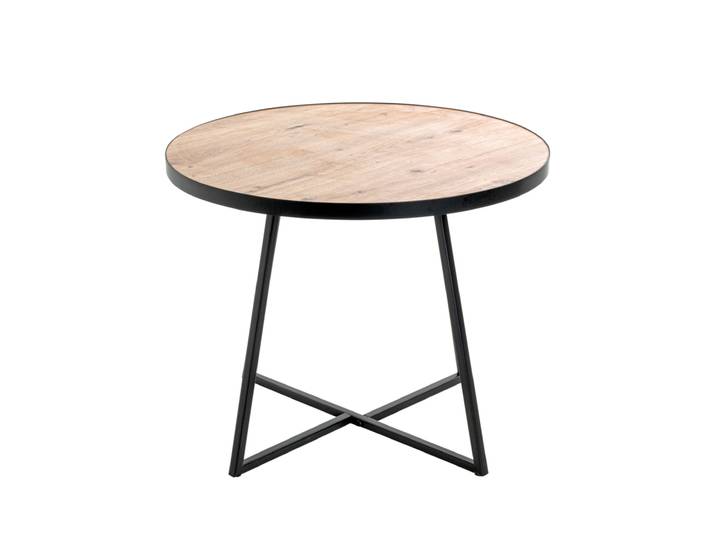Beistelltisch 60 x 60 cm braun/schwarz