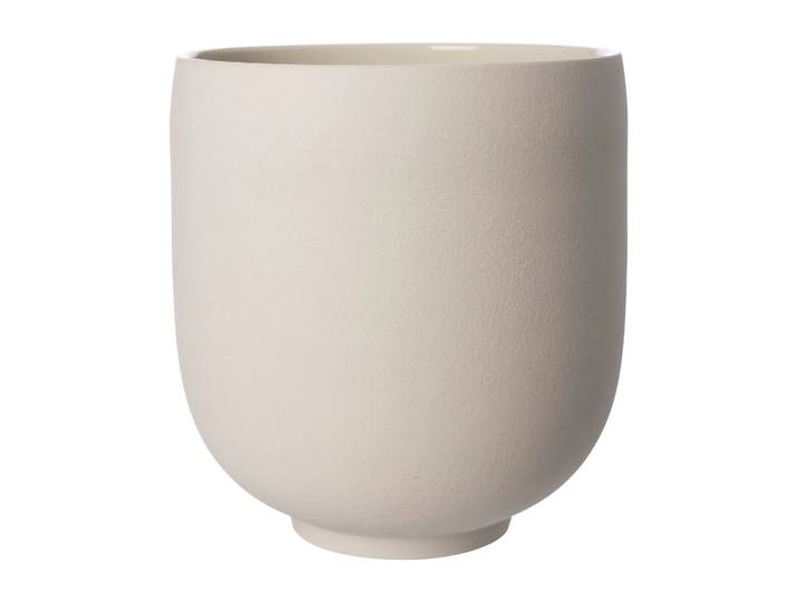 ERNST Pot Ernst sur pied blanc naturel H28 cm Ø26 cm