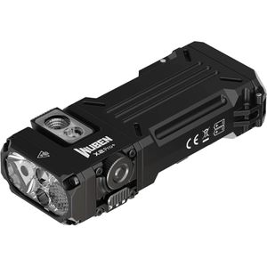 Wuben Taschenlampe X2 Pro+ schwarz, LED, aufladbar, 1.500 Lumen, 9 cm, wasserfest