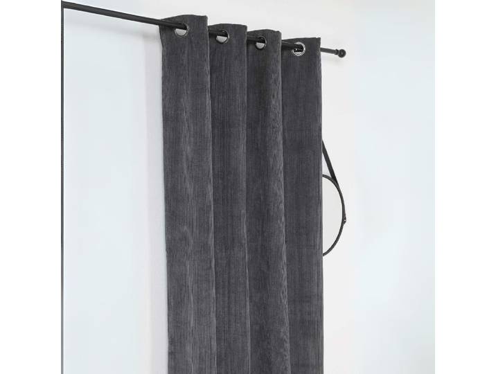 Rideau obscurcissant et isolant en velours côtelé polyester/velours