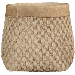 Chic Antique Corte Übertopf mit Flechtoptik, H25,5/Ø28 cm, antik natur