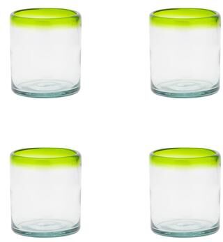 10 Strawberry Street Lime Rim Mexican Glassware, Set of 6