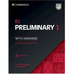 Cambridge English Preliminary 1 for revised exam from 2020. Student's Book with Answers with Au, Sprachbücher