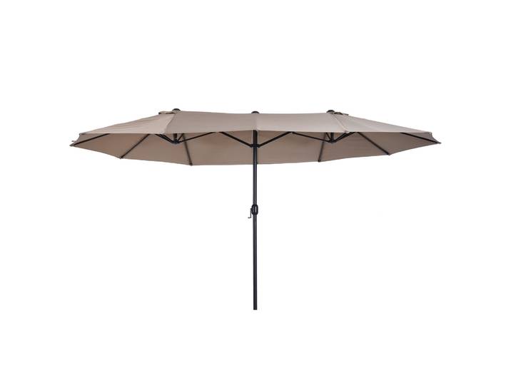 Parasol double extra large Outsunny pour terrasse, patio, protection solaire, café