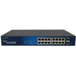 Allnet switch smart managed layer2 18 port gigabit mit poe budget 240w - all-sg8418pm (18 Ports), Netzwerk Switch, Schwarz