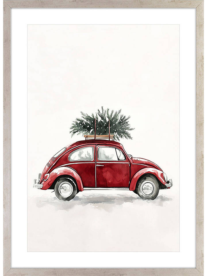 Ars Longa Gerahmter Kunstdruck "Christmas Ride" - (L)50 x (B)40 cm - onesize