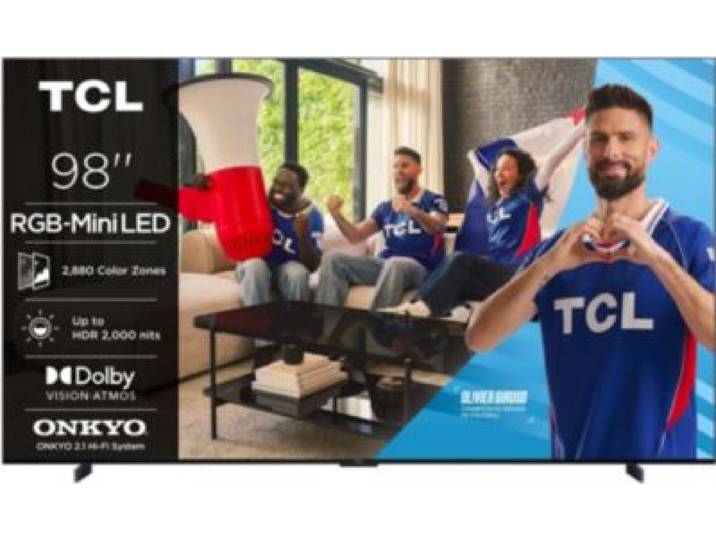 Tcl - Tv Rgb 98rm7l (2026) 98 (248 Cm) - Expérience Gaming, 144hz, Google Tv, Système Audio Onkyo