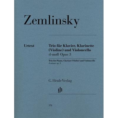 Alexander Zemlinsky - Klarinettentrio d-moll op. 3 für Klavier, Klarinette (Violine) und Violoncello -
