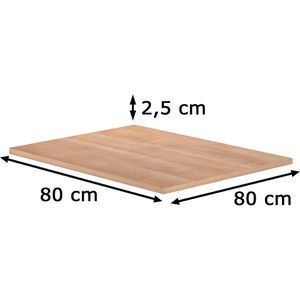 Hammerbacher Tischplatte KP08, quadratisch, 80 x 80cm, nussbaum