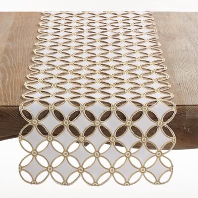 Saro Lifestyle Buche de Noel Collection Holiday Design Table Runner