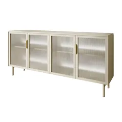 SIDEBOARD LINEA mit Glasfronten und LED-Beleuchtung Kaschmir