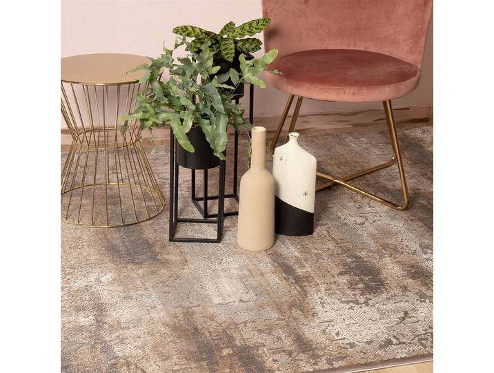 Kurzflorteppich Gem 960 Braun 80 x 150cm Viskose/Andere