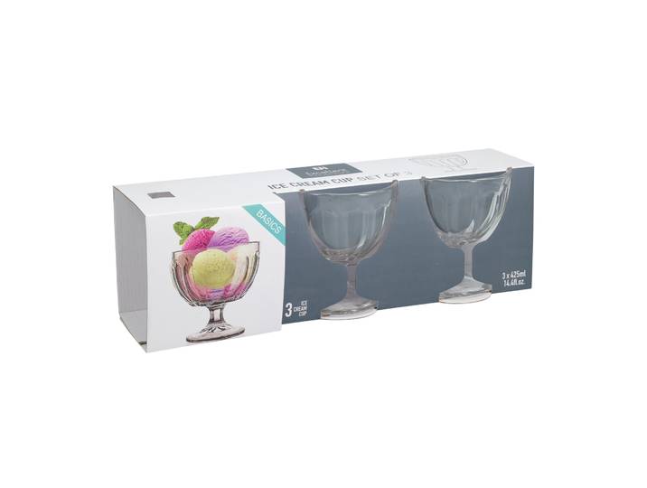 Eisbecher Glas 425 ml 3er Set