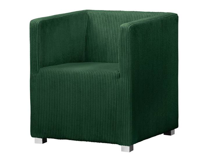 Cocktailsessel Grün Cordstoff Poppy 64 x 70 x 64cm
