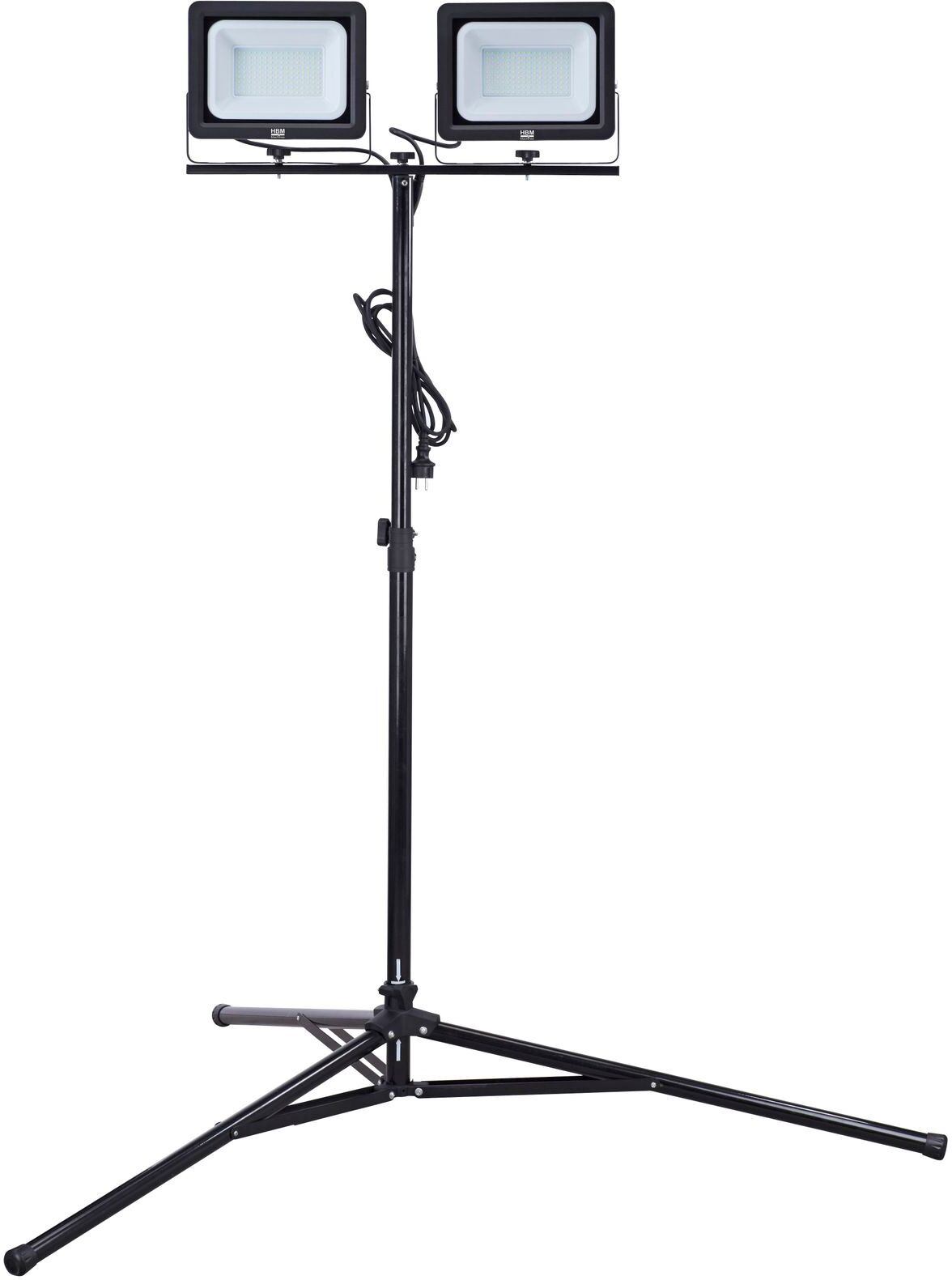 HBM double projecteur LED de chantier avec trépied 5000 K