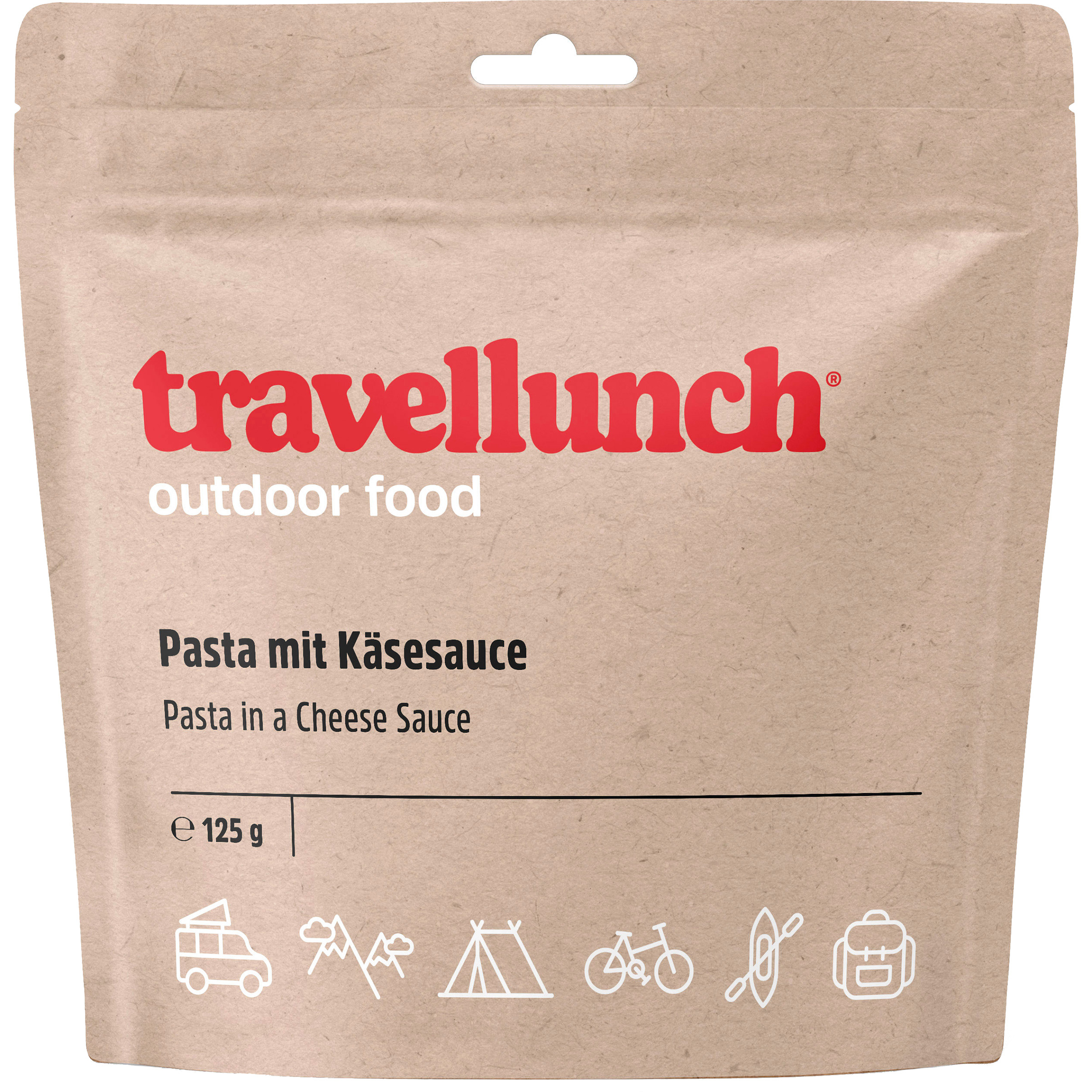 Travellunch Pasta mit Käsesauce Trekkingnahrung Größe 125G