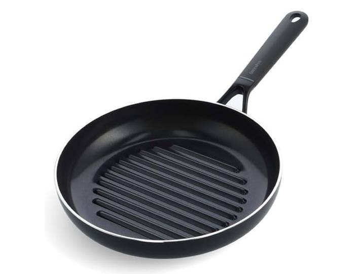 GreenPan SmartShape Gesunde keramische Antihaft-Grillpfanne 28 cm, PFAS-frei, Induktionsgeeignet, Backofenfest, Spülmaschinenfest, Schwarz