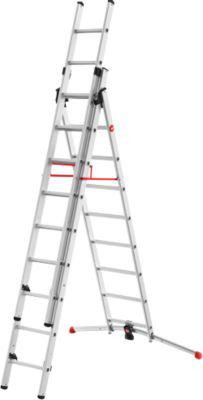 Vielzweckleiter Hailo S100 ProfiLOT, EN 131, LOT-System, Treppen verstellbar bis 540 mm, bis 150 kg, 2 x 9 + 1 x 8