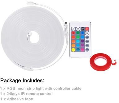 Uplift Picks 5V USB RGB LED Neon Strip Light With 24 Key Remote 24 Key (rgb) 3m