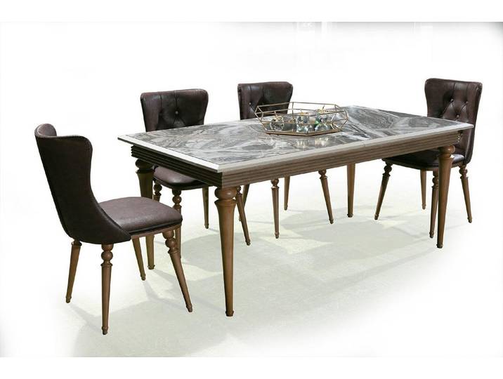 JVmoebel Esstisch Vielseitiger Esstisch aus braunem Holz mit modernem Design (Packung, 1-St., Tisch), Made in Europa