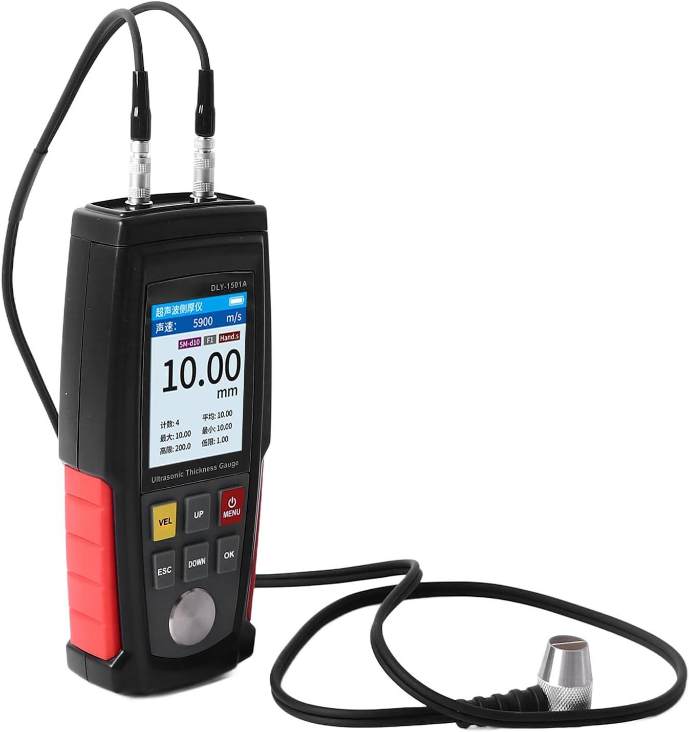 Selius Digitale Ultrasone Diktemeter met Sonde voor Glas, Metaal en Keramiek