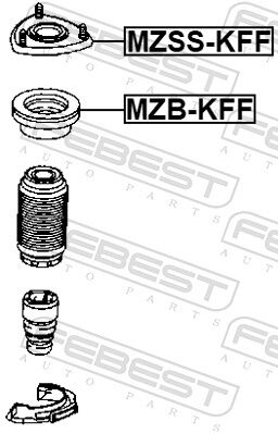 Febest Wälzlager, Federbeinstützlager Mzb-Kff Vorderachse Für Mazda