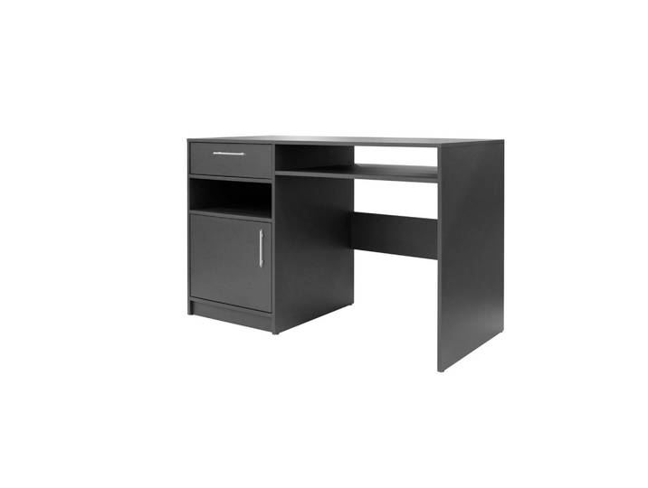 SCHREIBTISCH ELISE 125x58x82 cm Bürotisch Computertisch, Graphitfarben