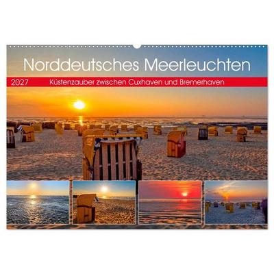 Norddeutsches Meerleuchten (Wandkalender 2027 DIN A2 quer), CALVENDO Monatskalender