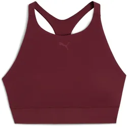 PUMA Shapeluxe Mid Support High Neck Sport-BH Damen 96 - ruby shimmer XL