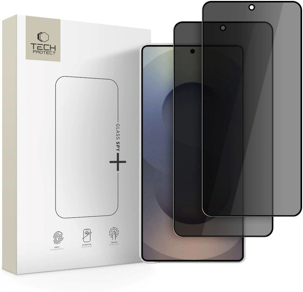 Samsung Galaxy S26 Ultra Tech-Protect - Glass Spy+ Skærmbeskyttelsesglas - Privacy Funktion - 2 stk. - Gennemsigtig