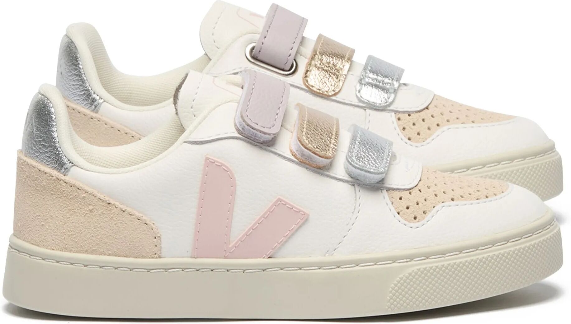 Veja Baskets Scratchs Small V-10 Cuir Ivoire 22