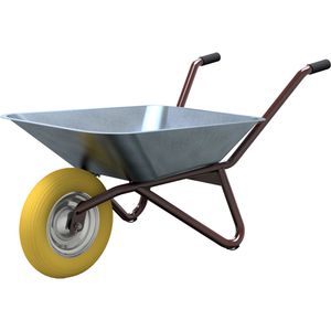 Schake Schubkarre Geselle Typ 25, 52310FP, Tragkraft 200 kg, mit pannensicherer Bereifung, verzinkte Stahlmulde, 85 Liter