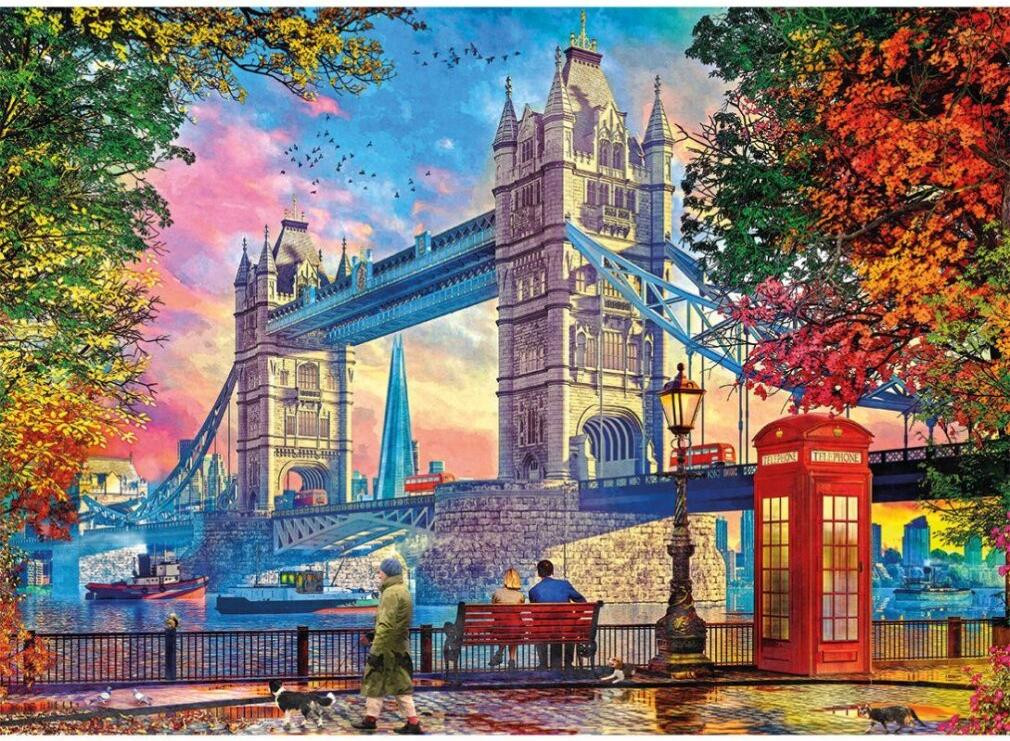 Gibsons Puzzel De Hemel boven de Tower Bridge 1000 stukjes met DLC