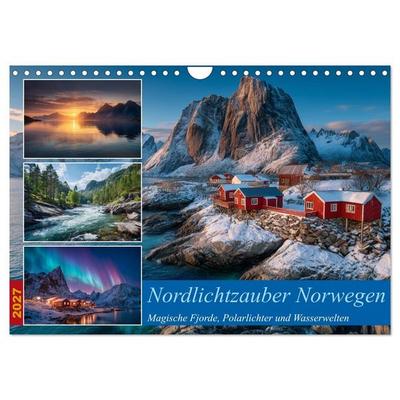 Nordlichtzauber Norwegen (Wandkalender 2027 DIN A4 quer), CALVENDO Monatskalender
