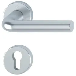 Hoppe, Türgriff + Türgarnitur, Rosettengarnitur Bonn 150/42KV/42KVS Vierkantmass 8mm PZ F1 Alu silberf. Türdicke 37-42mm