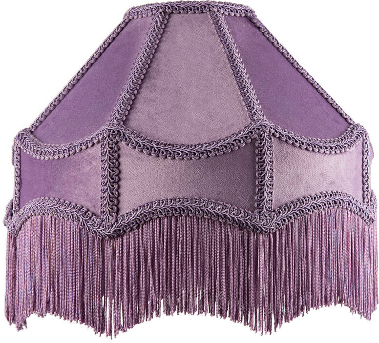 Mercer41 19 cm H Empire Velvet Lamp Shade ( No Direct Attachment Method ) Soft Lilac 19cm H X 30cm W X 30cm D