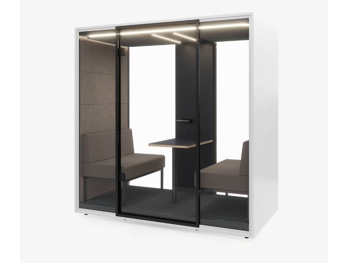 Meetingbox Quattro Weiß Anthrazit Kaffee Kaffee Glas Schwarz