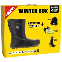 Safety Jogger, Sicherheitsschuhe, SI9700460 Winterbox Bestboot Sicherheitsschuh, Mütze, Handschuhe und Socken (S3, 46)