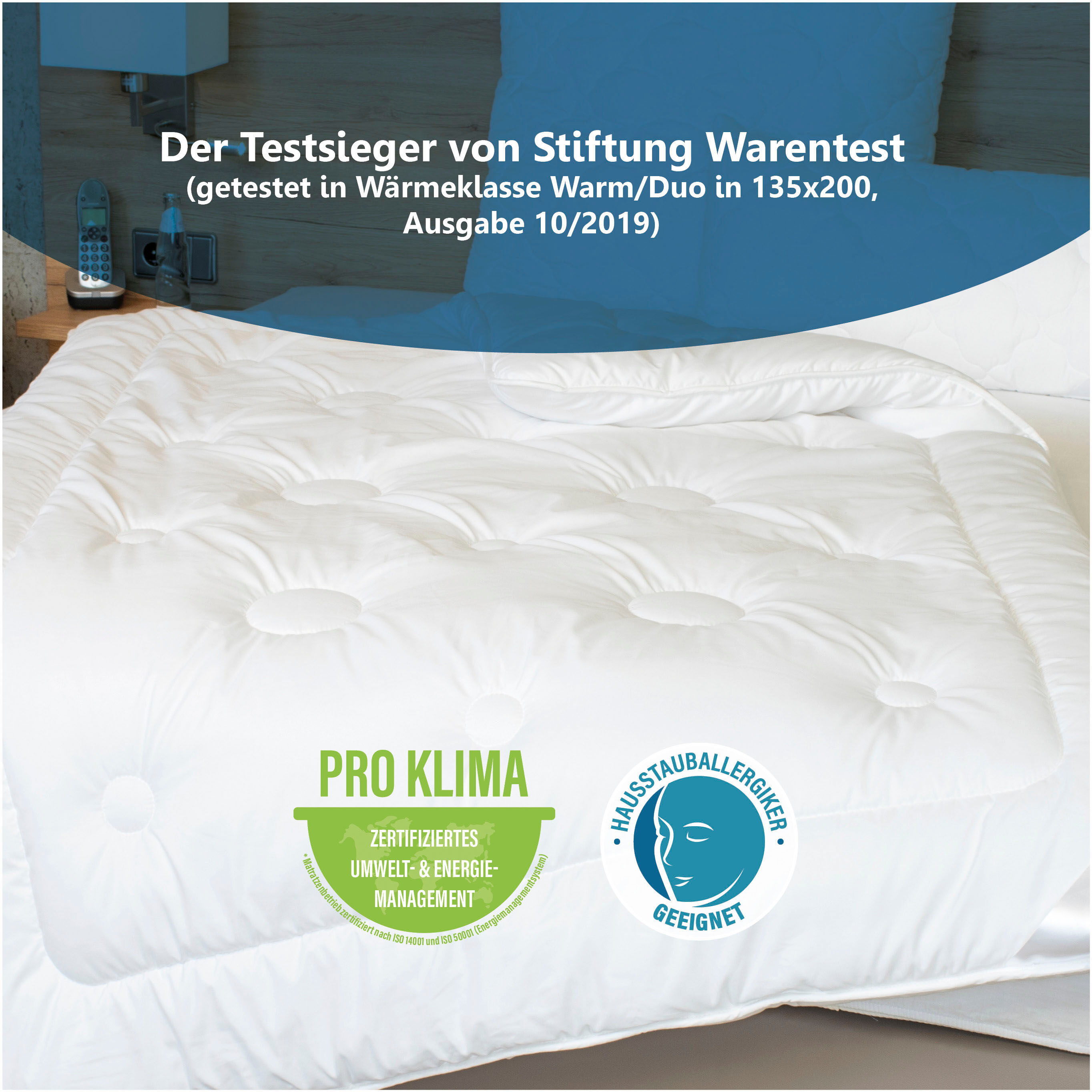 Microfaserbettdecke BECO "Royal Soft "GOLD", warme Duo-Decke Testsieger 2019", weiss (weiß), B:155cm L:220cm, Bezug: 100% Polyester. Füllung: 100% Polyester, Bettdecken, Microfaserbettdecke weiß B/L: 155cm x 220cm, warm