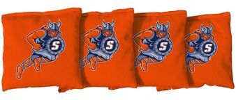 Skip's Garage Salem State Vikings Orange Cornhole Bags