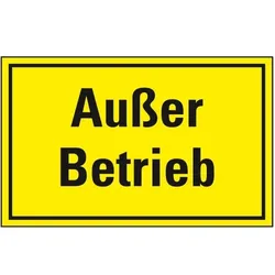 Schild I Warnschild Außer Betrieb!, Magnetfolie, 120x200mm
