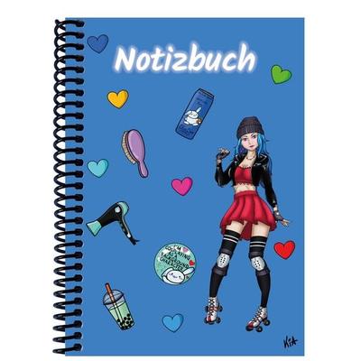 A 4 Notizbuch Manga Enora, blau, liniert