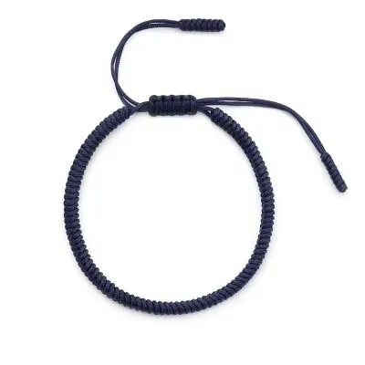 Handmade Woven Leisure Bracelet Romantic Yoga Long Distance Relationship Hand Rope darkblue