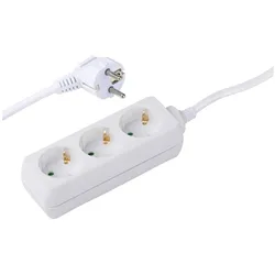 Grundig, Steckdosenleiste, Socket 3 way 3x1.5mm 1.5m WHT (3x, CEE 7/7, 1.50 m)