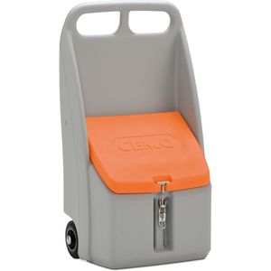 CEMO Streugutbehälter Go Box, 11285, 70 Liter, grau, aus Polyethylen, mit Rollen