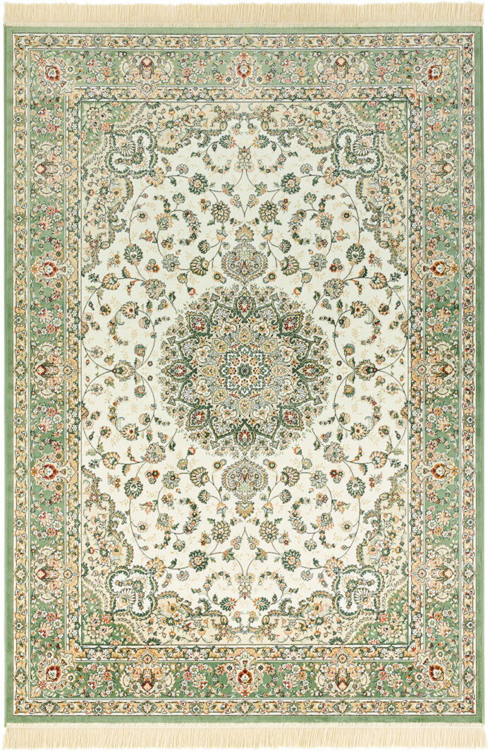 Nouristan Antik Nain Tufted Cream/Green Rug Rectangle 160 x 230cm