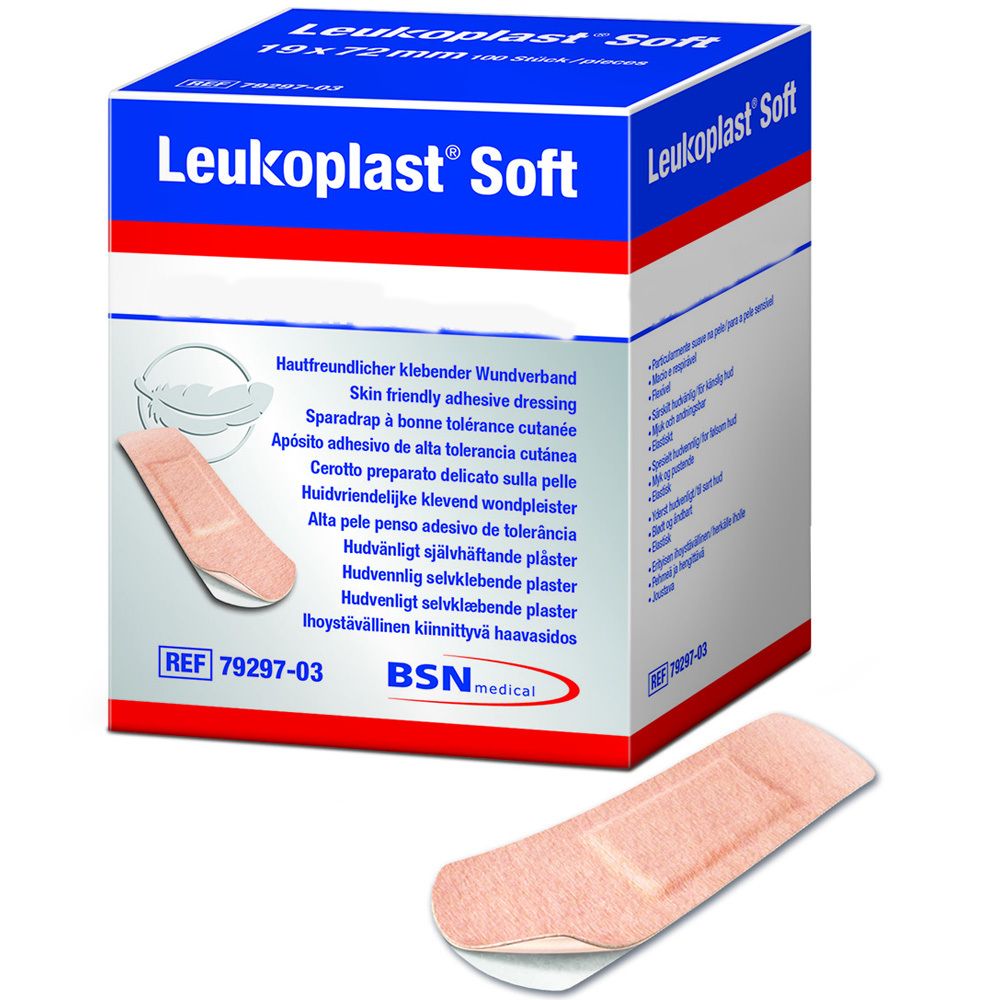 Leukoplast soft white Pflasterstrips 38x72 mm 10 St Pflaster