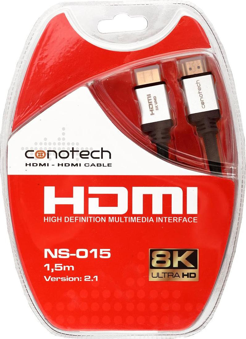 Conotech NS-015 HDMI 2.1-kabel, 8K, 1,5 meter