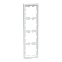 Rahmen vierfach für Senkrecht- und Waagerechtmontage, Thermoplast, glänzend weiß (glänzend), Retail