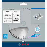 PRO Aluminium cordless Kreissägeblatt, Ø 136mm, 50Z Bohrung 20mm, für Akku-Handkreissägen
